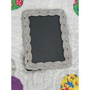 Sheffield Home Picture Frame braided silver metal 4X6 Photo Frame